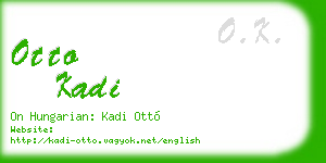 otto kadi business card