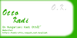 otto kadi business card